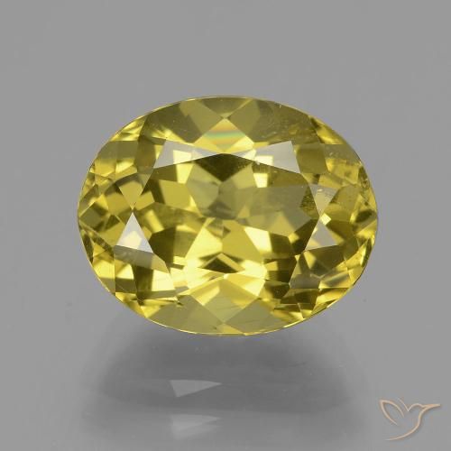 5.50ct 天然 茶色がかった黄色 アパタイト, 楕円形, VS