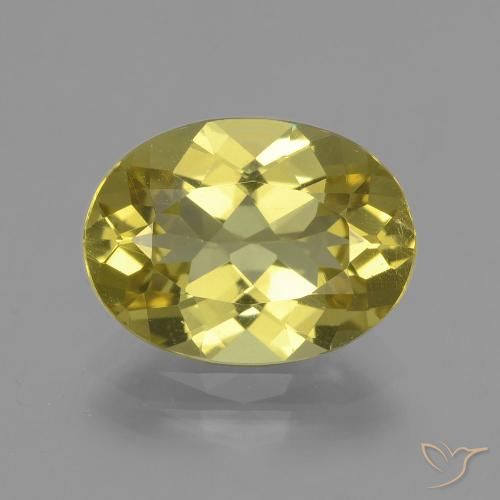 3.90ct 天然 ミディアムイエロー アパタイト, 楕円形, VS