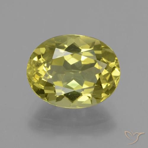4.44ct 天然 ミディアムイエロー アパタイト, 楕円形, VS