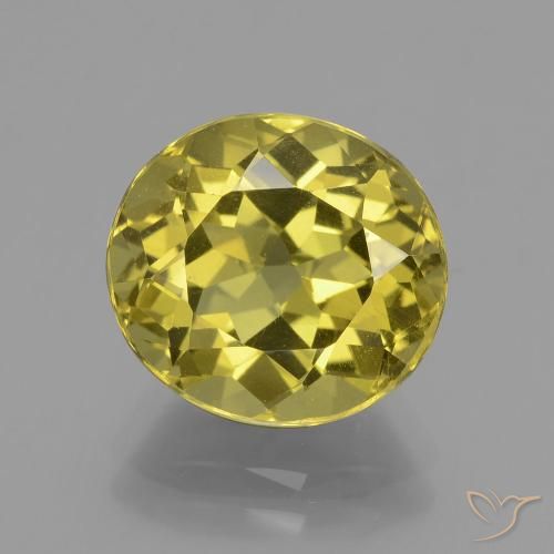 5.33ct 天然 深い黄色 アパタイト, 楕円形, VS