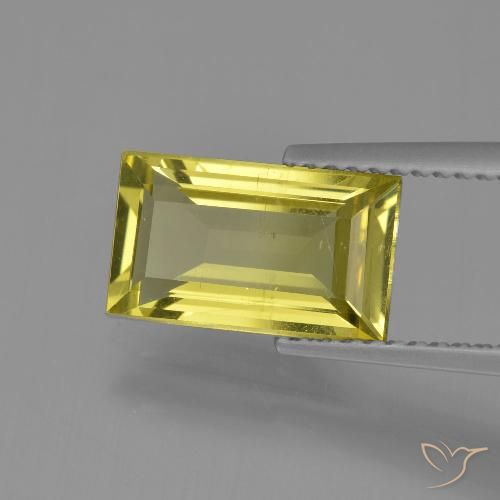 2.38ct 天然 ライトイエロー アパタイト, バゲット, VS-SI
