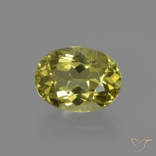 2.58ct 天然 ミディアムイエロー アパタイト, 楕円形, VS