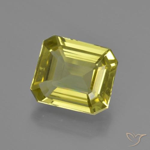 3.23ct 天然 ライトイエロー アパタイト, エメラルドカット, VS