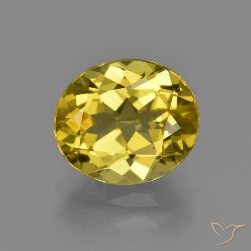 3.31ct 天然 秋の黄色 アパタイト, 楕円形, VS