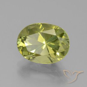 3.53カラットの天然Medium Light Greenアパタイト、楕円形、VVS-VS