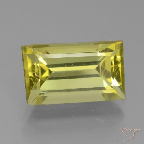4.94ct 天然 ライトイエロー アパタイト, バゲット, VS