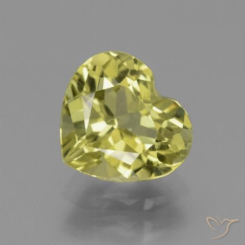 2.18ct 天然 薄いコーンイエロー アパタイト, 心臓, VS