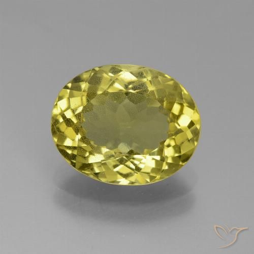 2.86ct 天然 ミディアムイエロー アパタイト, 楕円形, VS