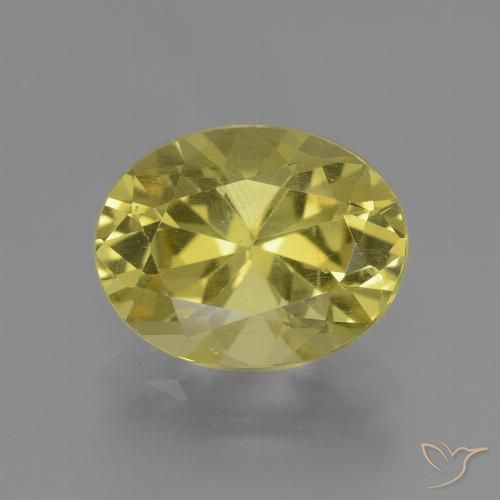 2.54ct 天然 薄いイエロー アパタイト, 楕円形, VS