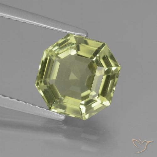 3.16ct 天然 黄みがかったグリーン アパタイト, エメラルドカット, VS