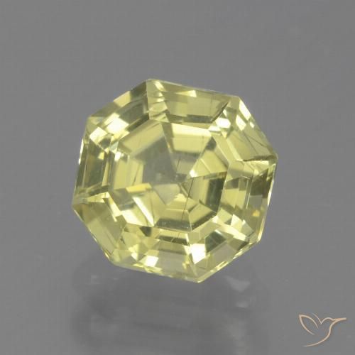 1.63ct 天然 レモンイエロー アパタイト, エメラルドカット, VS