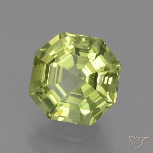 1.94ct 天然 ライトイエロー アパタイト, エメラルドカット, VS