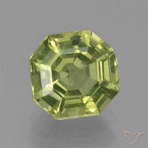 2.23ct 天然 レモンイエロー アパタイト, エメラルドカット, VS