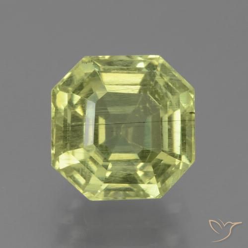 2.24ct 天然 ライトイエロー アパタイト, エメラルドカット, VS-SI