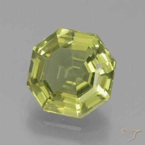 2.02ct 天然 ミディアムイエロー アパタイト, エメラルドカット, VVS-VS
