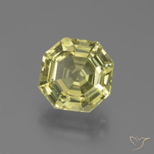 2.85ct 天然 ミディアムイエロー アパタイト, エメラルドカット, VVS-VS