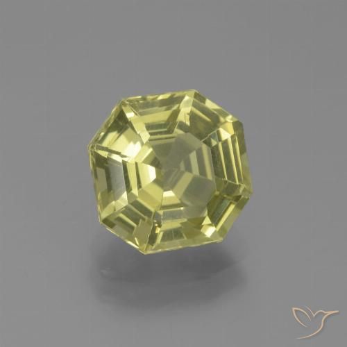2.49ct 天然 ミディアムイエロー アパタイト, エメラルドカット, VS