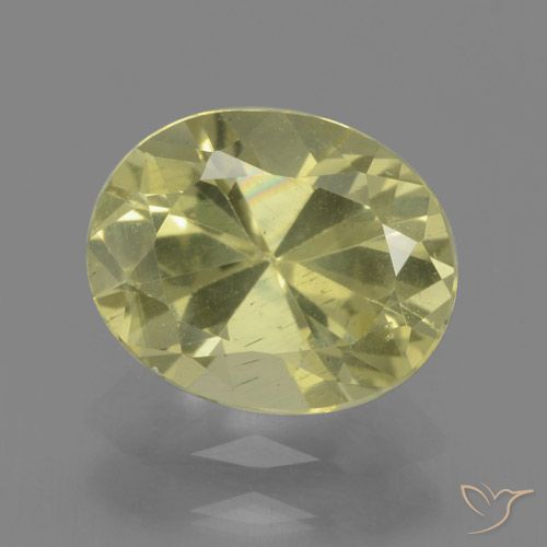 2.08ct 天然 ミディアムイエロー アパタイト, 楕円形, VS