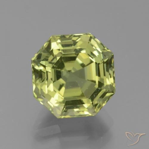 5.10ct 天然 Medium Light Green アパタイト, エメラルドカット, VS