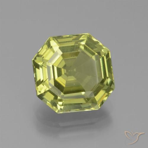 3.95ct 天然 Medium Light Green アパタイト, エメラルドカット, VVS-VS