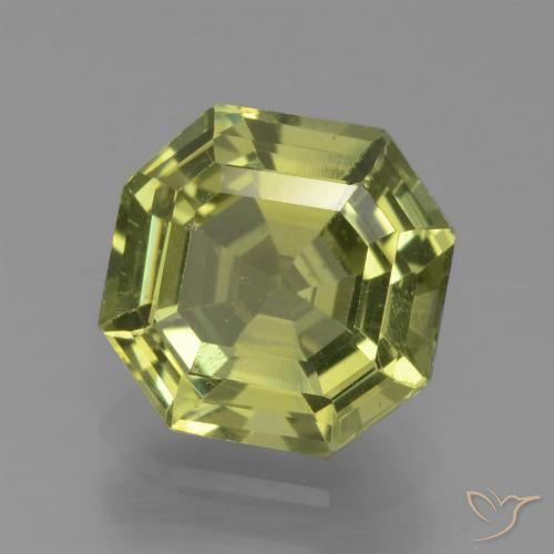 1.93ct 天然 ミディアムイエロー アパタイト, エメラルドカット, VS