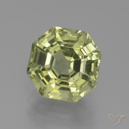 2.66ct 天然 イエローグリーン アパタイト, エメラルドカット, VS