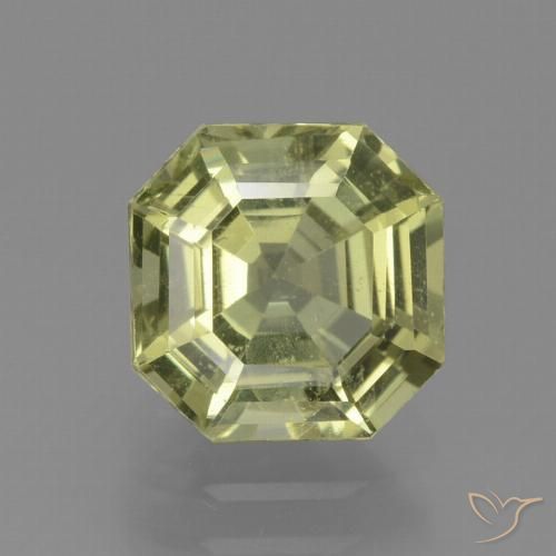 2.23ct 天然 ミディアムイエロー アパタイト, エメラルドカット, VS