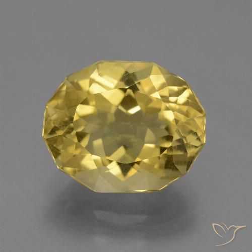 5.24ct 天然 ライトイエロー アパタイト, 楕円形, VVS-VS