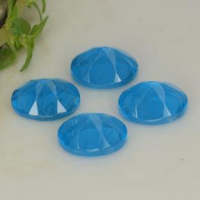 1.60カラットの天然濃いブルーアパタイト（5.2×4 mm・オーバルカット）