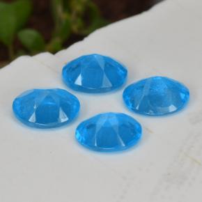 1.33カラットの天然濃いブルーアパタイト（4.9×4 mm・オーバルカット）