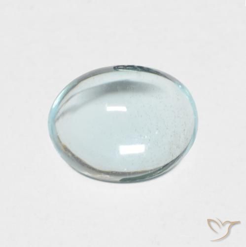 1.21ct 天然 薄いブルーグリーン アパタイト, 楕円形, 透明