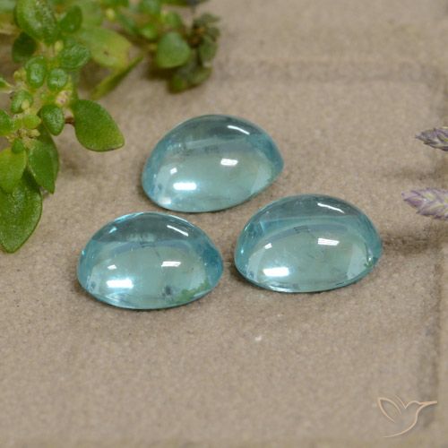 1.96ctw 天然 薄い緑がかった青 アパタイト, 楕円形, 透明
