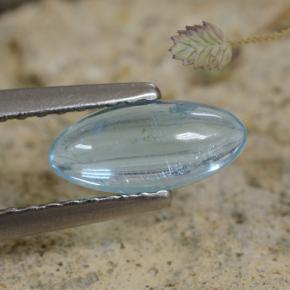 0.75カラットの天然薄いティールアパタイト、マーキス、透明