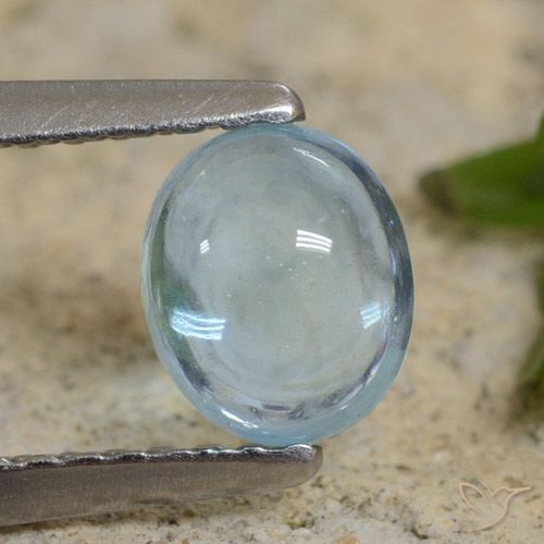 0.74ct 天然 薄いティール アパタイト, 楕円形, 透明