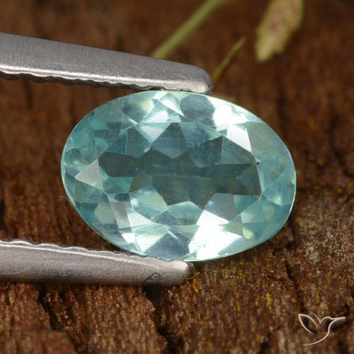 4.81ct 天然 ブルーグリーン アパタイト, 洋梨の形, VVS-VS