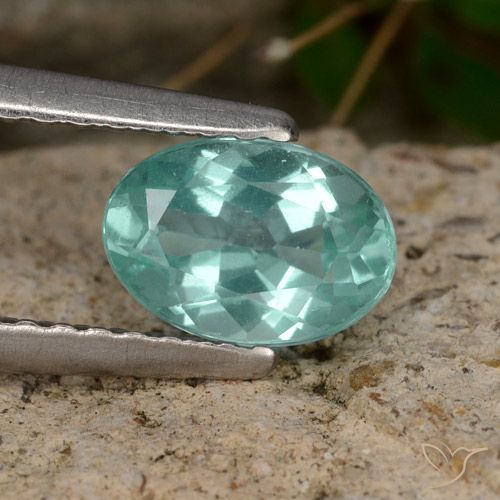 0.82ct 天然 ティール アパタイト, 楕円形, VS