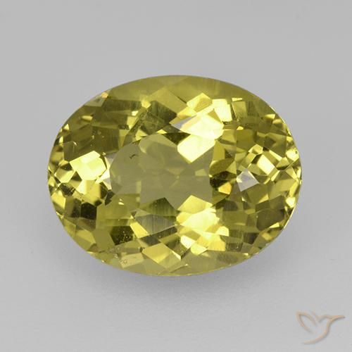 3.98ct 天然 ミディアムイエロー アパタイト, 楕円形, VS