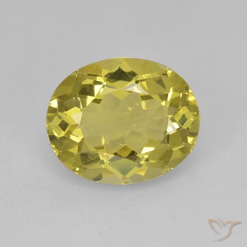 2.37ct 天然 薄いイエロー アパタイト, 楕円形, VS