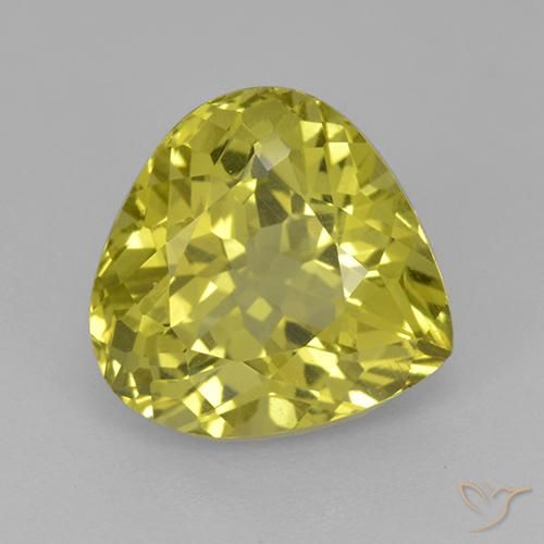 3.73ct 天然 ミディアムイエロー アパタイト, 洋梨の形, VS