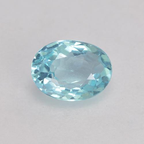0.53カラットの天然エレクトリックブルーアパタイト（5.9×4.4 mm・オーバルカット）