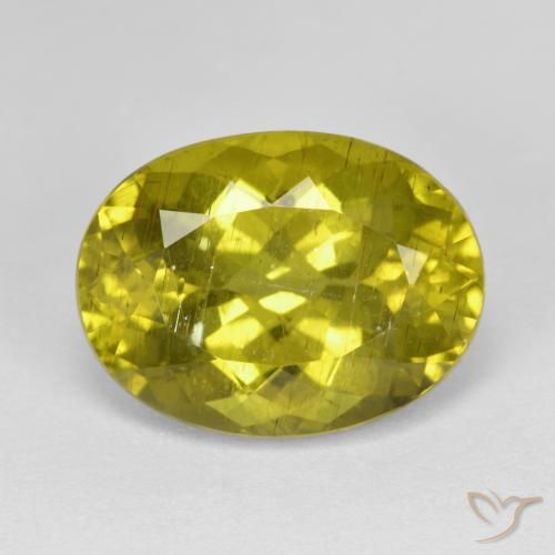 11.46ct 天然 Medium Golden Brown アパタイト, 楕円形, VS