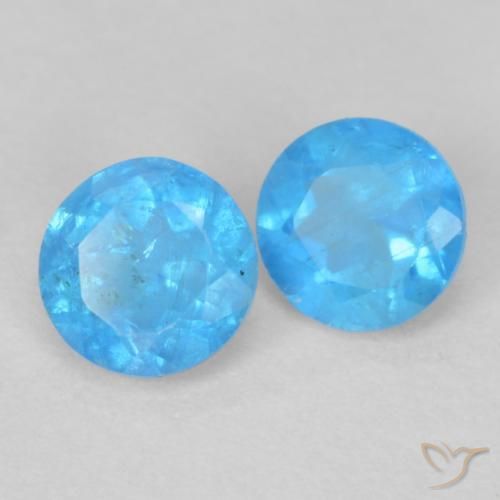 Shop natural 0.37ct 濃いベイビーブルー アパタイト gems, ラウンド, from マダガスカル at GemSelect. In stock, global shipping!