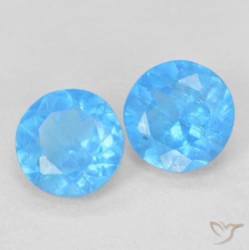Shop natural 0.35ct 濃いアズールブルー アパタイト gems, ラウンド, from マダガスカル at GemSelect. In stock, global shipping!