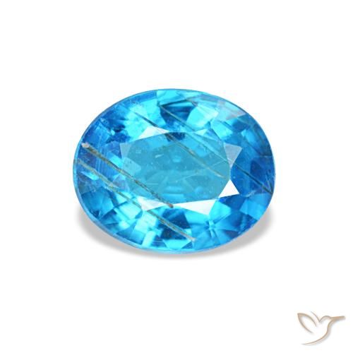 0.44ct ブルー アパタイト, 楕円形, SI