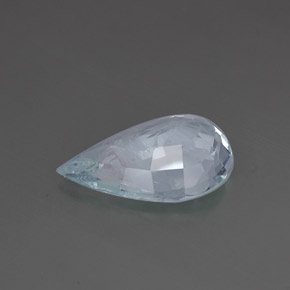 14.24カラットの天然ライトブルーアクアマリン（22.6×17 mm・洋梨の形）