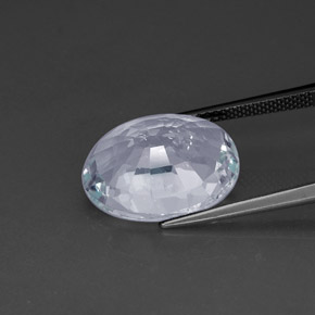 10.34カラットの天然ライトブルーアクアマリン、オーバルカット、SI