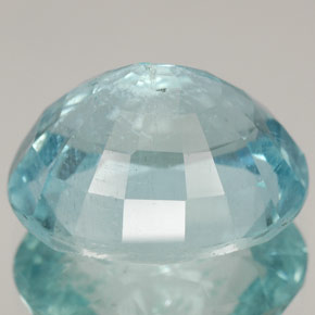 12.27カラットの天然ライトブルーアクアマリン（16.4×13.4 mm・オーバルカット）