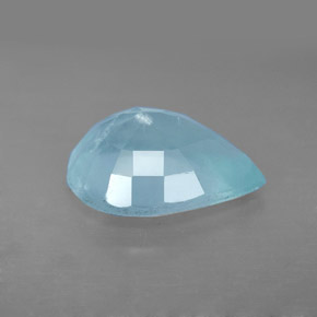 4.33カラットの天然ライトブルーアクアマリン（13.4×10.3 mm・洋梨の形）