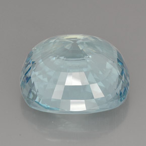 49.00カラットの天然ライトブルーアクアマリン（24.2×23.9 mm・クッションカット）