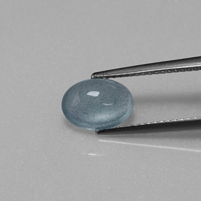 1.86カラットの天然ライトブルーアクアマリン（9.3×6.8 mm・透明）